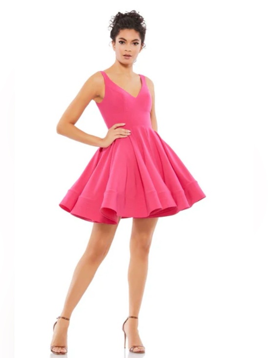 Mac Duggal Dresses & Skirts - Mac Duggal Vibrant Pink Fit-and-Flare Mini Dress